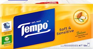 Tempo mouchoirs soft & sensitive (108 pièces)