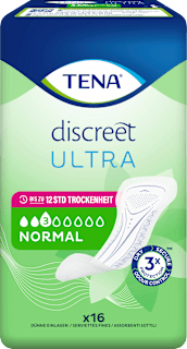 TENA Discreet protections pour incontinence Ultra Normal (16 pièces)