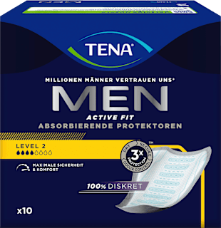 TENA Men protections pour incontinence Level 2 (10 pièces)