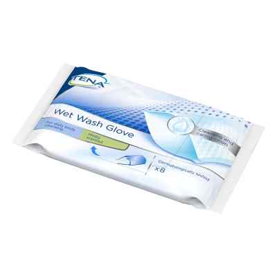 Tena Wet Wash Glove parfumé 15x23 cm bleu (8 pièces)