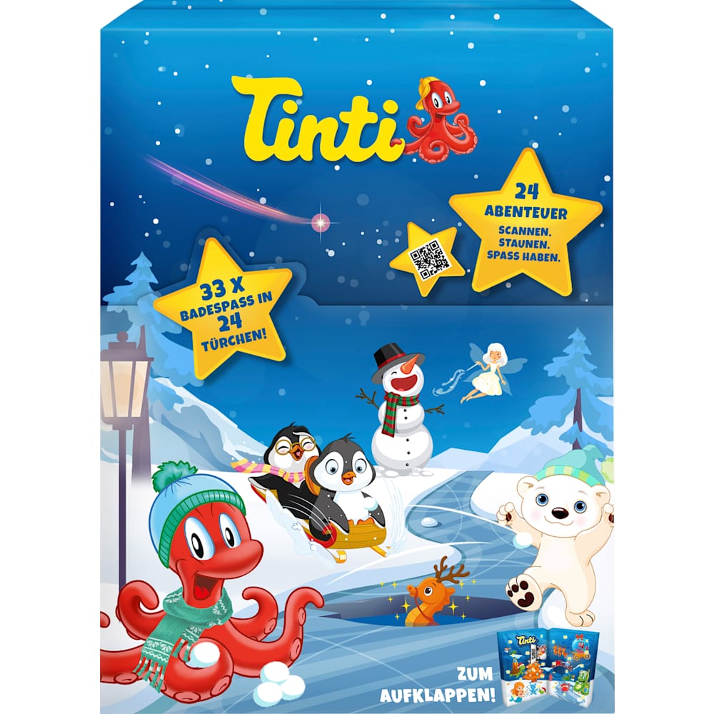 Tinti Calendrier de l'Avent 2026 pour enfants, surprises de bain (1 pièce)