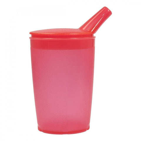 LUDWIG BERTRAM GmbH Standard red beaker set with lid for tea and porridge (1 pack)