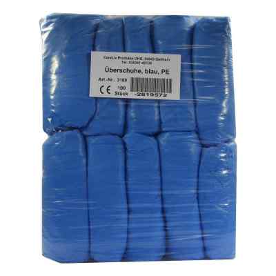 Careliv Produkte couvre-chaussures jetables en plastique bleu (100 pièces)
