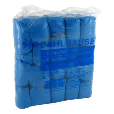 Careliv disposable blue plastic shoe covers (100 pieces)
