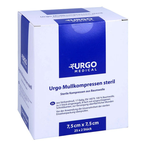 Urgo compresses de gaze 7,5x7,5 cm stérile (25x2 pièces)