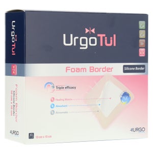 Urgo UrgoTül Foam Border pansement 10x10 cm (10 pièces)