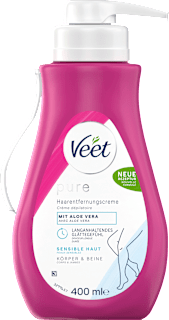 Veet crème dépilatoire corps et jambes pompe sensible (400 ml)
