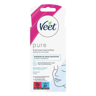 Veet bandes de cire froide visage (20 pièces)