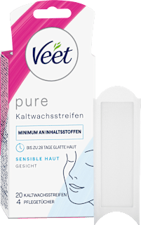 Veet bandes de cire froide visage sensible (20 pièces)