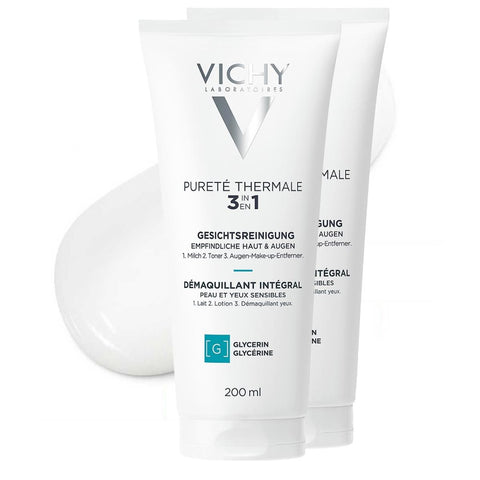 Vichy Purete Thermale 3-in-1 Face Cleanser (2 x 200 ml)
