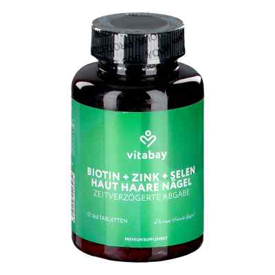 Vitabay D-Biotine 10 mg dépôt + sélénium 110 mcg + zinc 10 mg comprimés (365 pièces)