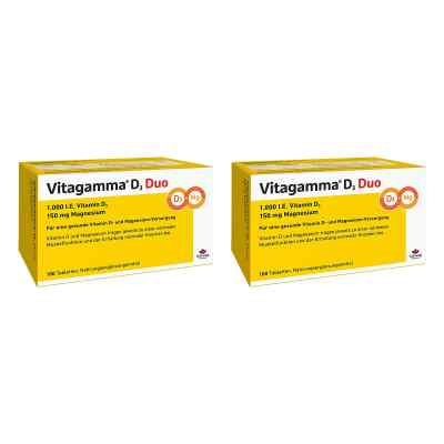 Vitagamma D3 Duo 1000 UI Vitamine D3 150 mg Magnésium (2x100 pièces)