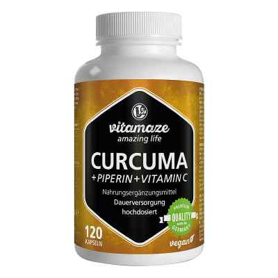 Vitamaze CURCUMA+PIPERIN+Vitamin C vegan (120 pièces)