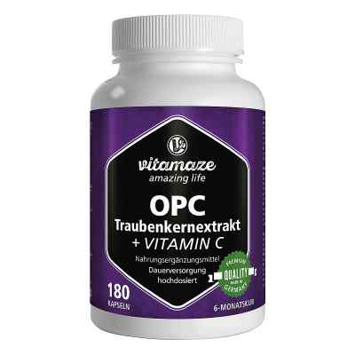 Vitamaze OPC extrait de pépins de raisin haute dose + vitamine C (180 gélules)