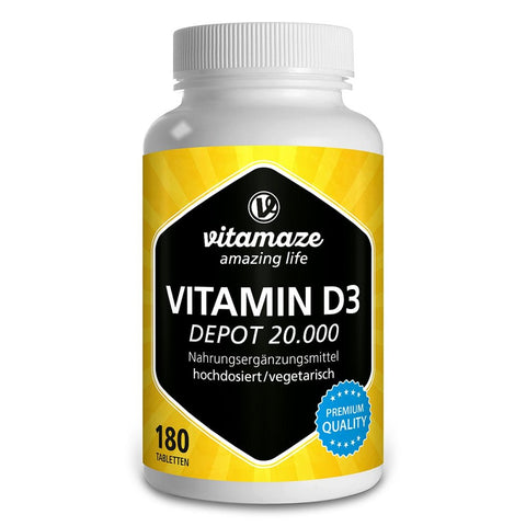Vitamaze Vitamin D3 Depot 20.000 UI à haute dose (180 comprimés)