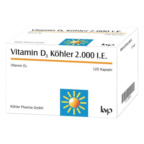 Köhler Vitamin D3 2000 IU capsules (120 pieces)