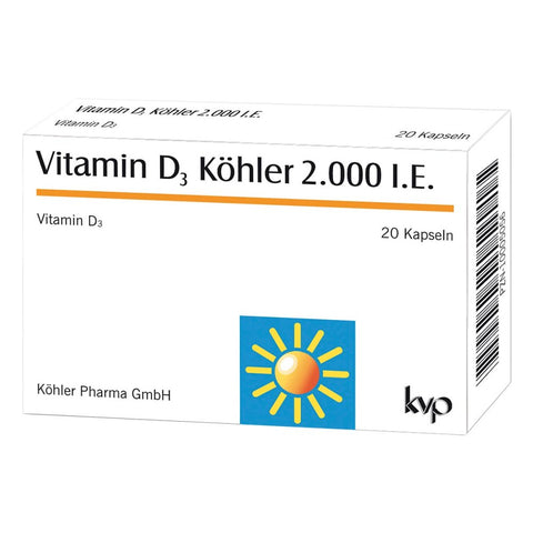 Vitamin D3 Köhler 2.000 I.E. gélules (20 pièces)