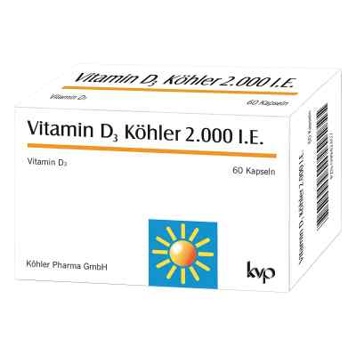 Köhler Vitamine D3 2000 UI gélules (60 gélules)