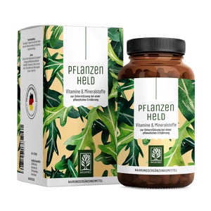 Naturtreu Pflanzenheld Complexe de vitamines et minéraux pour végétaliens et végétariens (120 gélules)