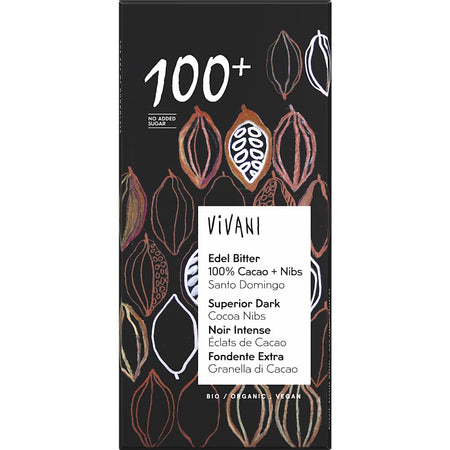 Vivani Chocolat Edel Bitter 100% Cacao Nibs (80 g)