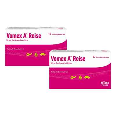 Vomex A Reise 50 mg comprimés sublinguaux (2x10 pièces)