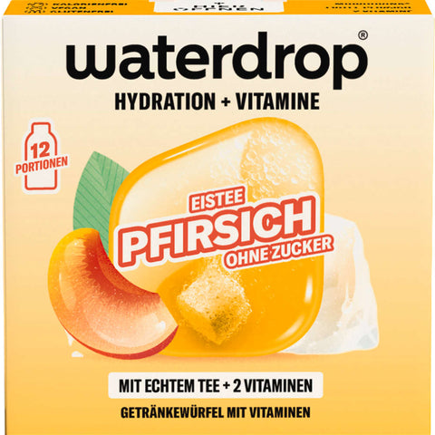 waterdrop Microdrink peach iced tea beverage cubes (12 pieces), 25.2 g