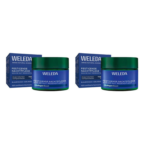 Weleda Soin de nuit raffermissant à la gentiane bleue et à l'edelweiss (2x40 ml)