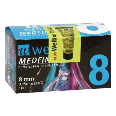 Wellion Medfine plus aiguilles pour stylo 8 mm (100 pièces)