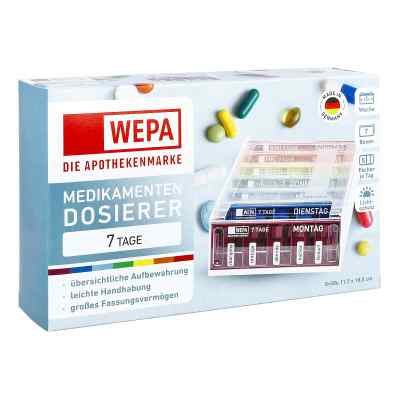 Wepa Pilulier 7 jours arc-en-ciel/protection UV+ (1 pièce)