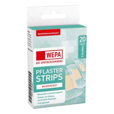 Wepa pansements adhésifs imperméables 3 tailles (20 pièces)