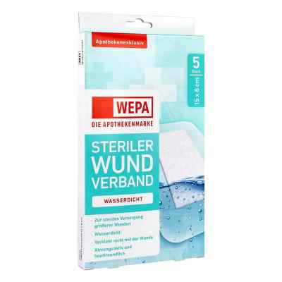 Wepa pansement imperméable 8x15 cm stérile (5 pièces)