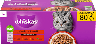 Whiskas pâtée pour chat sélection classique en sauce Jumbopack (80 x 85 g), 6,8 kg