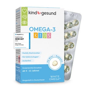 White Omega® KIDS – Pure Omega-3 fish oil capsules (90 capsules)