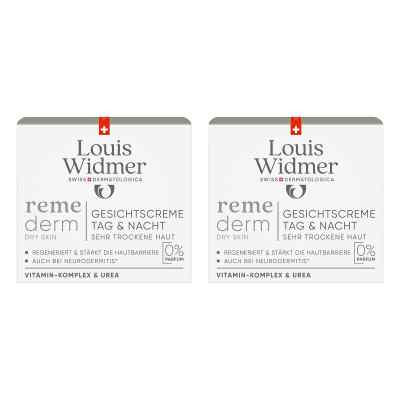 Widmer Remederm crème pour le visage non parfumée (2x50 ml)