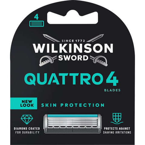 Wilkinson Sword Quattro Titanium Sensitive razor blades (4 count)