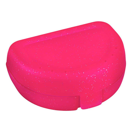 Megadent Boîte pour appareil dentaire petit rose transparent (1 pièce)