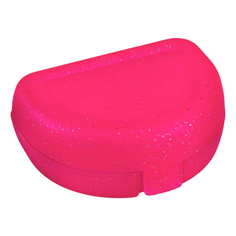 Megadent Boîte pour appareil dentaire petit rose transparent (1 pièce)