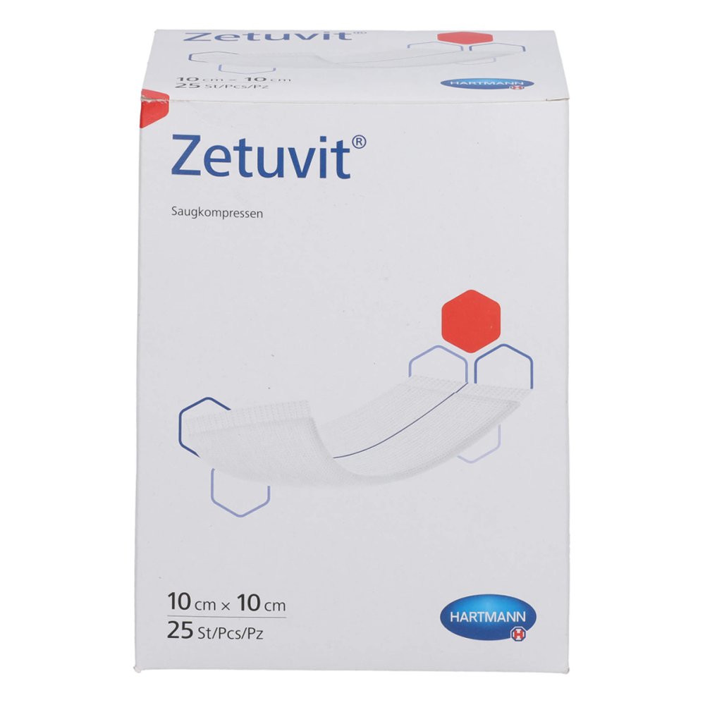 Zetuvit compresses absorbantes stériles 10x10 cm (25 pièces)