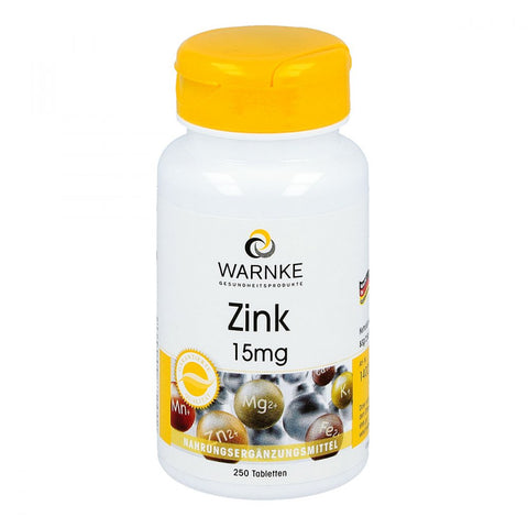 Warnke Vitalstoffe Zinc 15 mg comprimés (250 pièces)